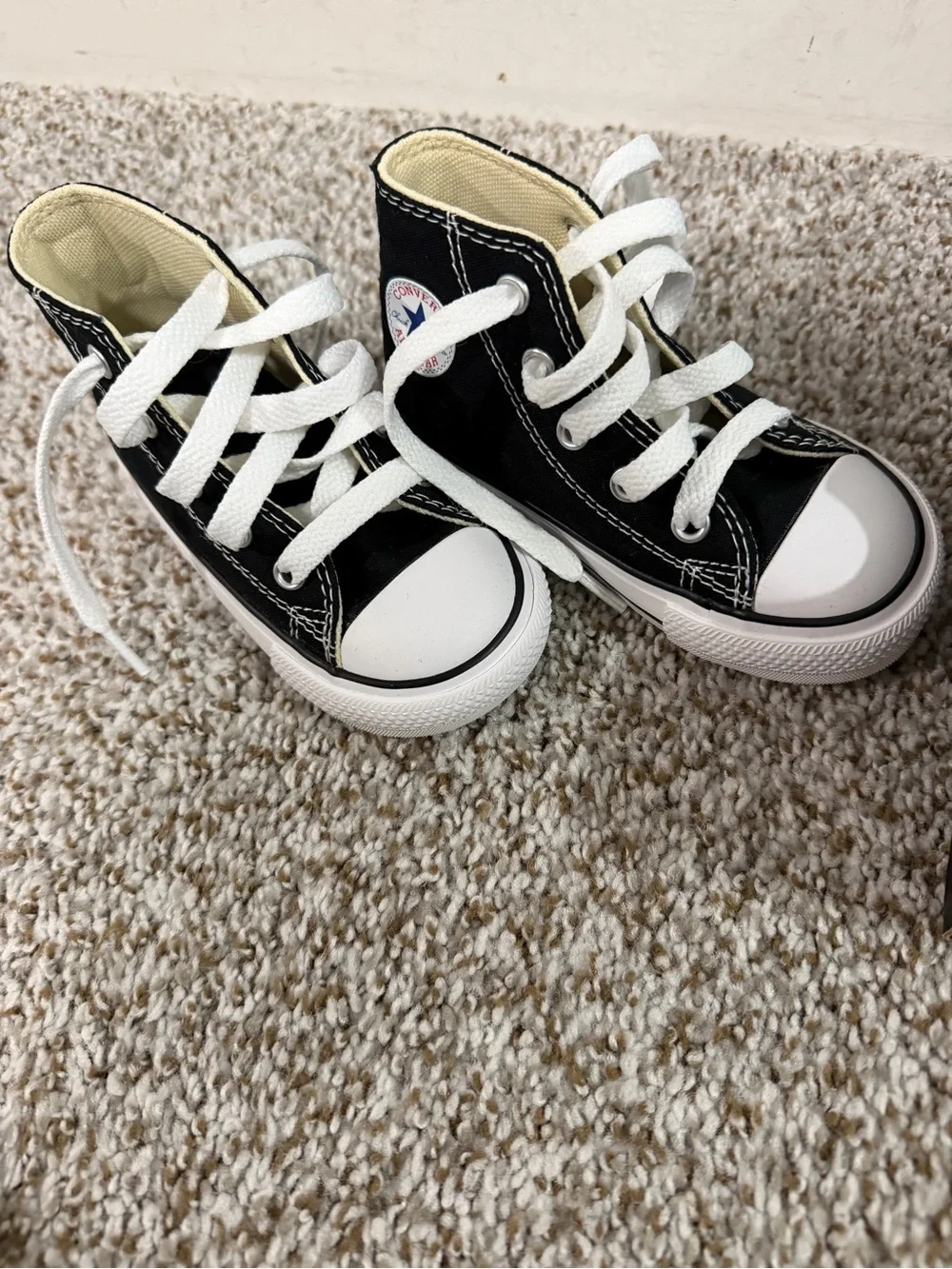 Converse Kids Black and White High-Top Sneakers